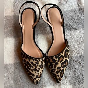JCREW Calf Hair Slingback size 9.5 US
